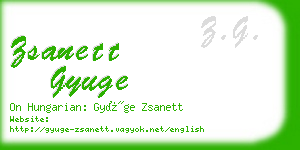 zsanett gyuge business card